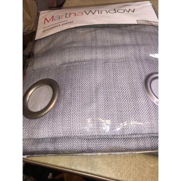 Pair MARTHA WINDOW  Grommet Panel 50” X 84"  Gray Storm Front - Picture 3 of 6